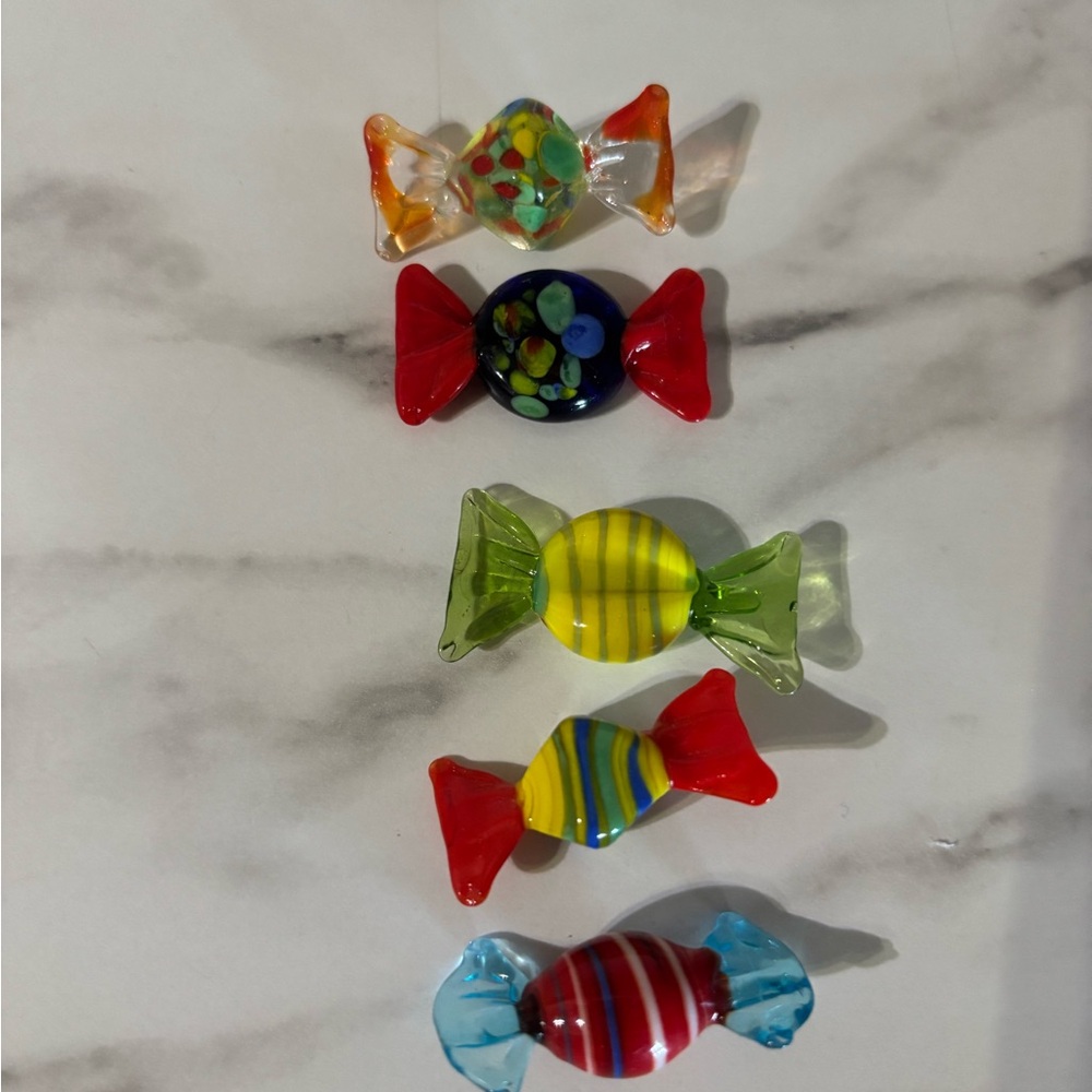 Mini glass candy